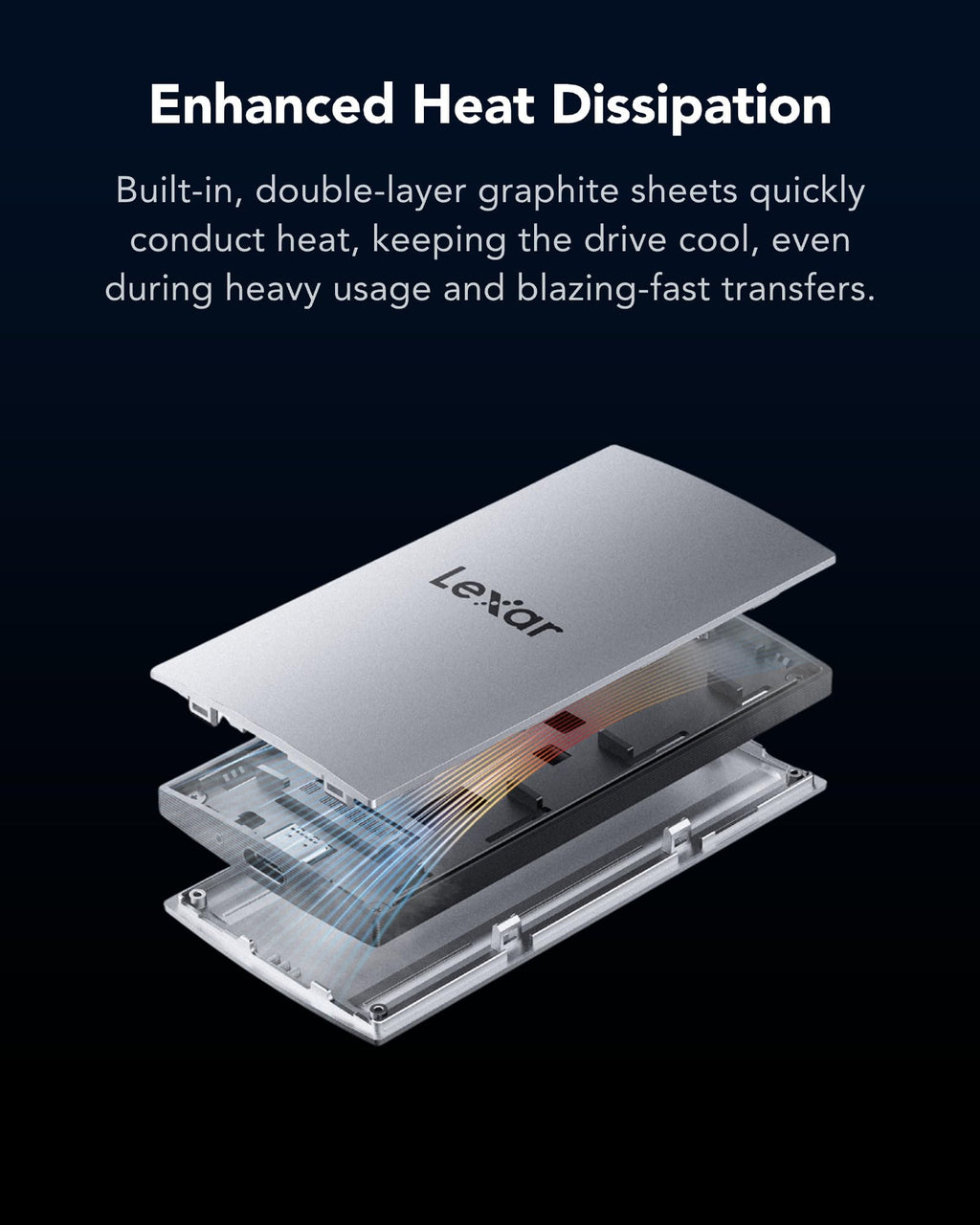Lexar ES3 512GB Portable SSD Silver, USB 3.2 Gen 2 up to 1050MB/s