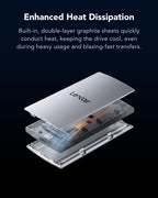 Lexar ES3 512GB Portable SSD Silver, USB 3.2 Gen 2 up to 1050MB/s