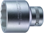 Stahlwille 06010065 1" Square Drive Hex Socket - 65mm Size, Chrome Alloy Steel, Chrome Plated, Thin-Walled for Tight Spaces, Ratchet Compatible, Made in Germany