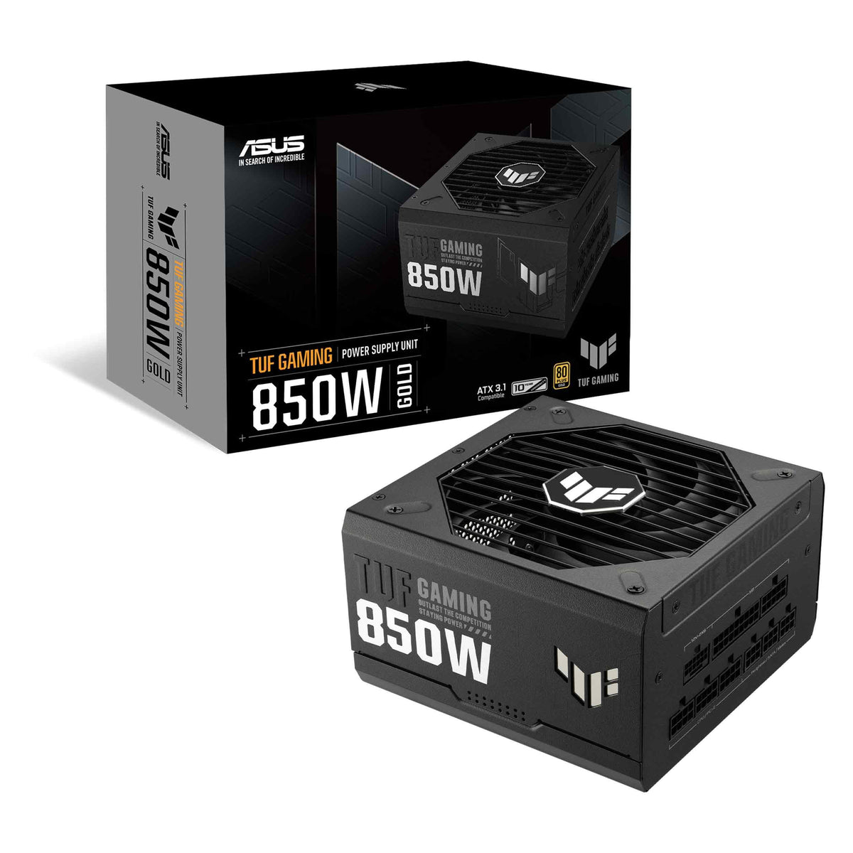 ASUS TUF Gaming 1000W Gold Power Supply | 80 Plus Gold, Fully Modular, ATX 3.1, PCIe 5.1, 12V-2x6 Cable, Military-Grade Components, 10-Year Warranty