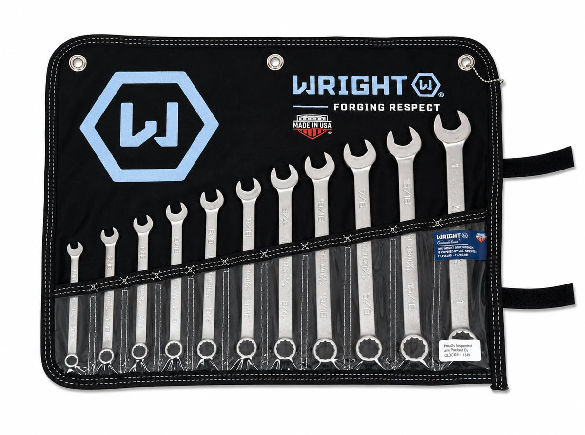 Combination Wrench 20 14 pc Set 12 Point Satin 3/8" 1 1/4"