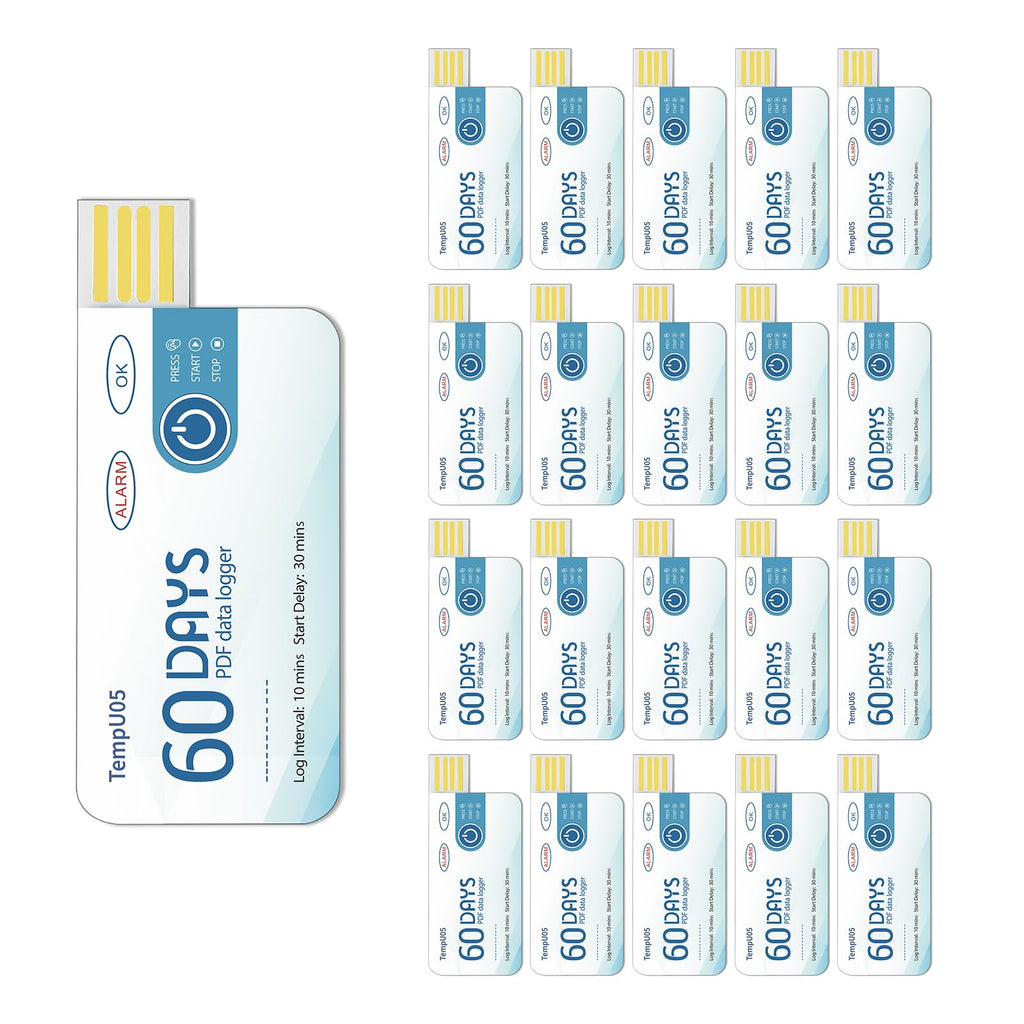 Tzone Temperature Data Logger USB with PDF Report 20 Packs