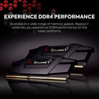 G.SKILL RipjawsV Series DDR4 RAM (XMP) 32GB (2x16GB) Up to 3600MT/s* CL18-22-22-42 1.35V Intel AMD Desktop Computer Memory U-DIMM - White (F4-3600C18D-32GVW)