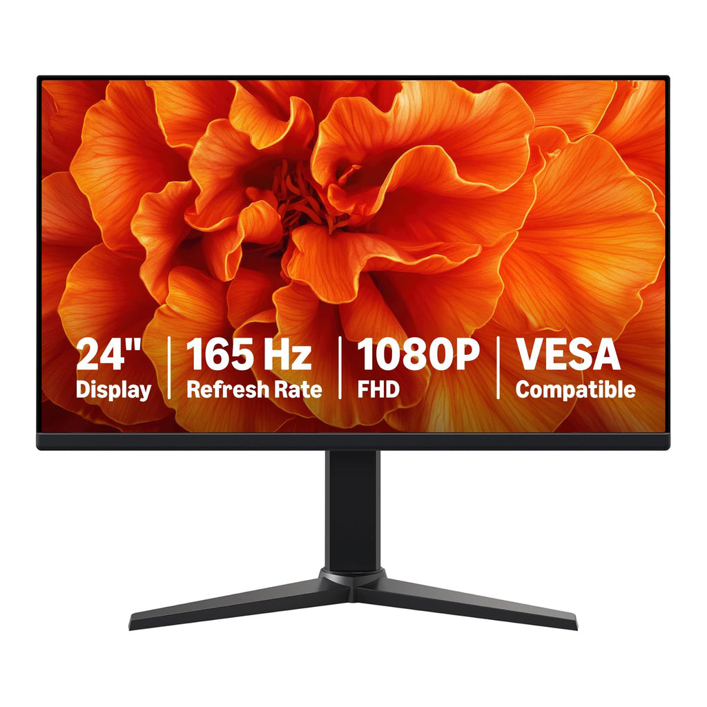 Amazon Basics 27 Inch Monitor, FHD 1080P, 100Hz, IPS, Built-in Speakers, VESA Compatible, USB Ports, Black