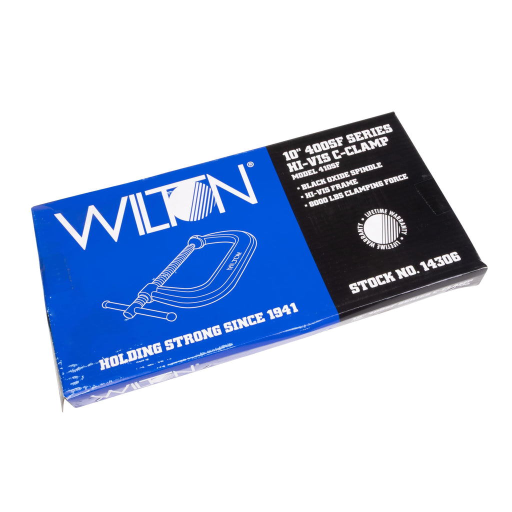 Wilton Hi-Vis C-Clamp, 10-1/8" Opening, 6" Throat, 8000 Lbs. Clamping Force (Model 410-SF)