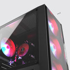 Prebuilt Desktop Computer, i7 CPU Up to 3.9GHz, Integrated Graphics Only Tower PC, 16GB RAM, 256GB M.2 SSD, RGB Fans x4,Win11 Home, WiFi 6+BT5.3, 400W PSU