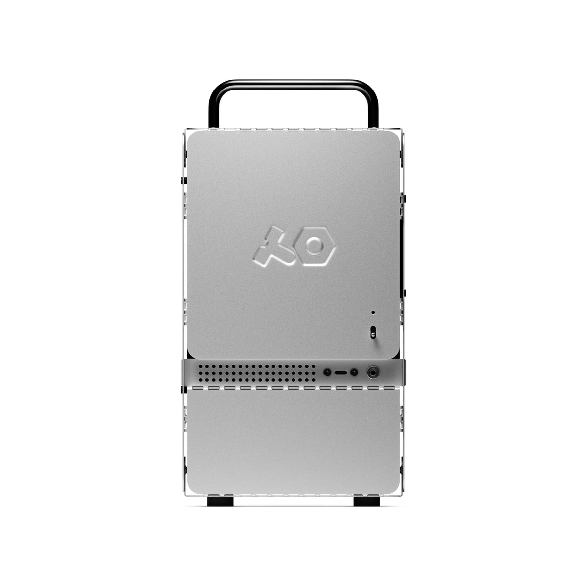 teenage engineering Computer-1 mini-ITX PC Computer case Chassis with Powder Coated Aluminum, Chrome Metal Handles, and Dual-Slot GPU, Small Form Factor, Compatible with SFX Power Supply (Aluminum)