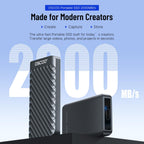 2TB External Hard Drive, Up to 2100MB/s, USB 3.2 Gen 2 External SSD
