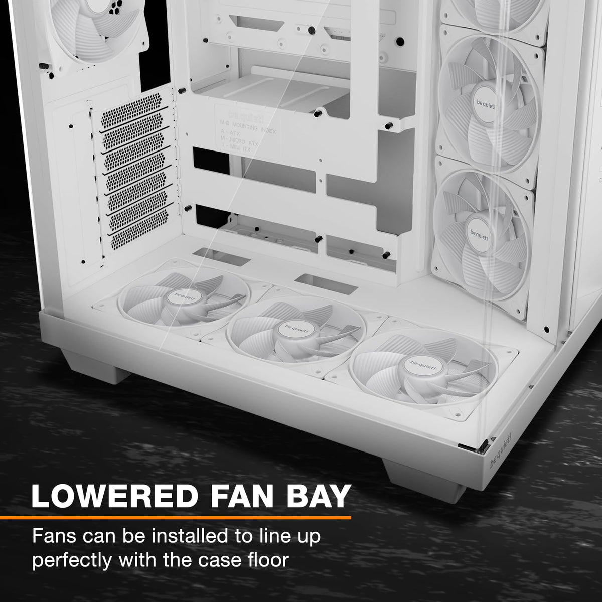 be quiet! Light Base 500 LX White PC Case, Fully Windowed Front and Side