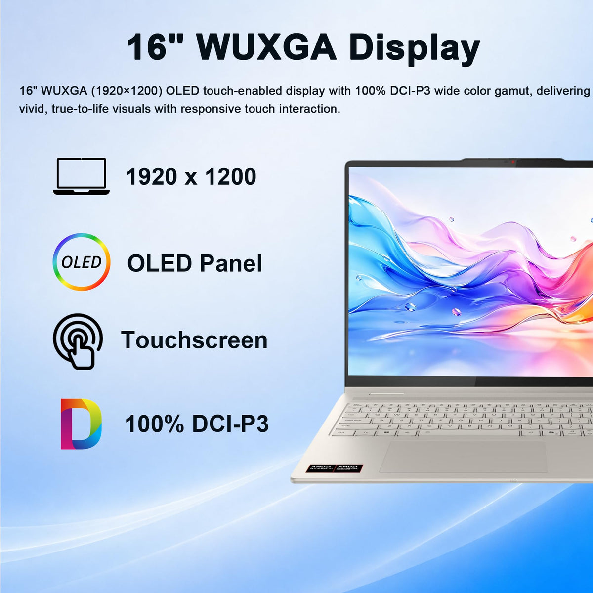 Lenovo Yoga 7 2-in-1 AI Business Laptop | 16" WUXGA OLED 100% DCI-P3 Touch | AMD 6-core Ryzen AI 7 445 (UP to 50 NPU Tops) | 24GB DDR5 512GB SSD | Backlit Fingerprint Wi-Fi 7 Win11 w/DLCA Accessory