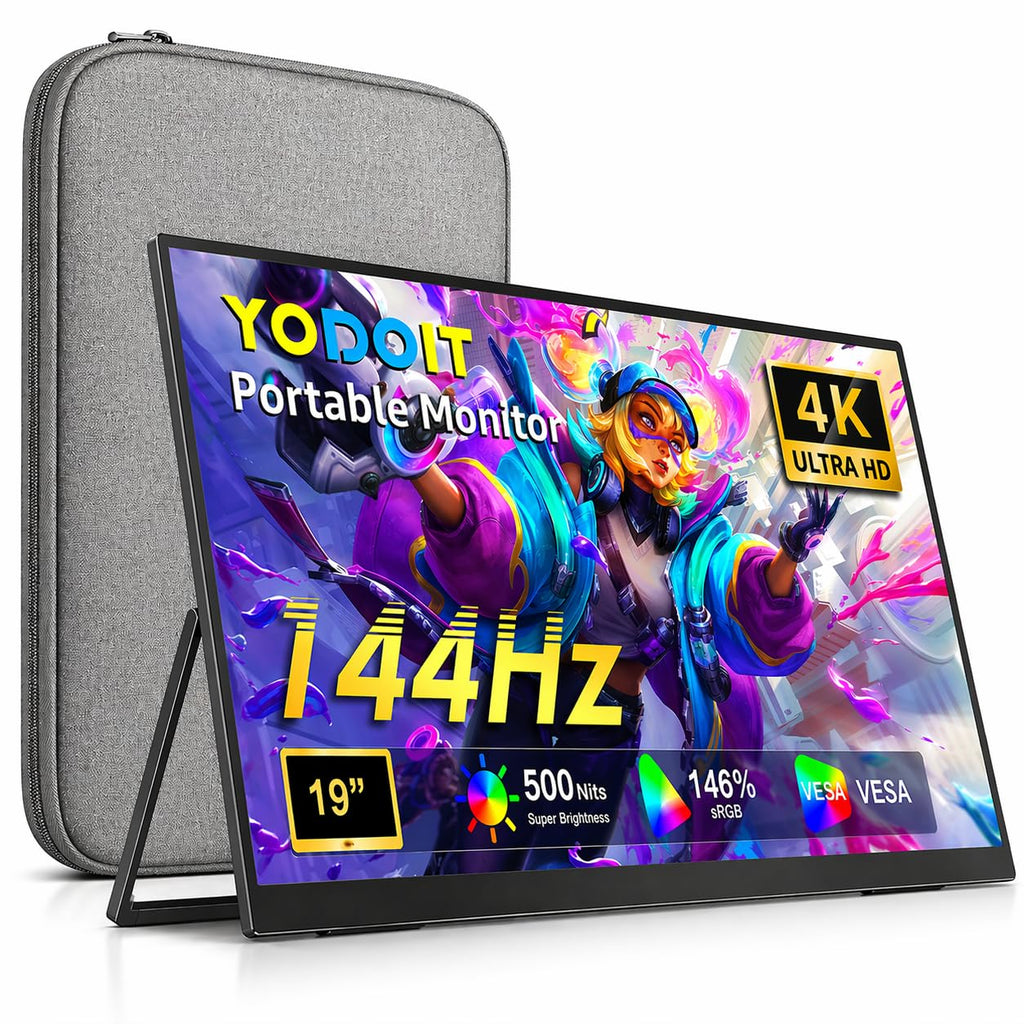 Yodoit 24'' 144Hz Portable Monitor 145%sRGB QLED 450Nits Gaming Monitor