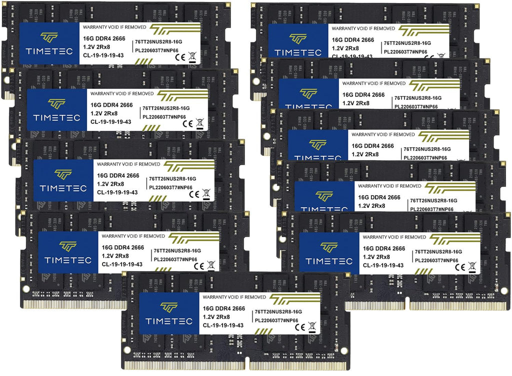 Timetec Elite 32GB KIT (2x16GB) DDR4 2666MHz (PC4-2666V) PC4-21300 SODIMM Laptop RAM – 260-Pin 1.2V CL19 Non-ECC Unbuffered Memory Module for Laptop, Notebook, Mini PC, All-in-One
