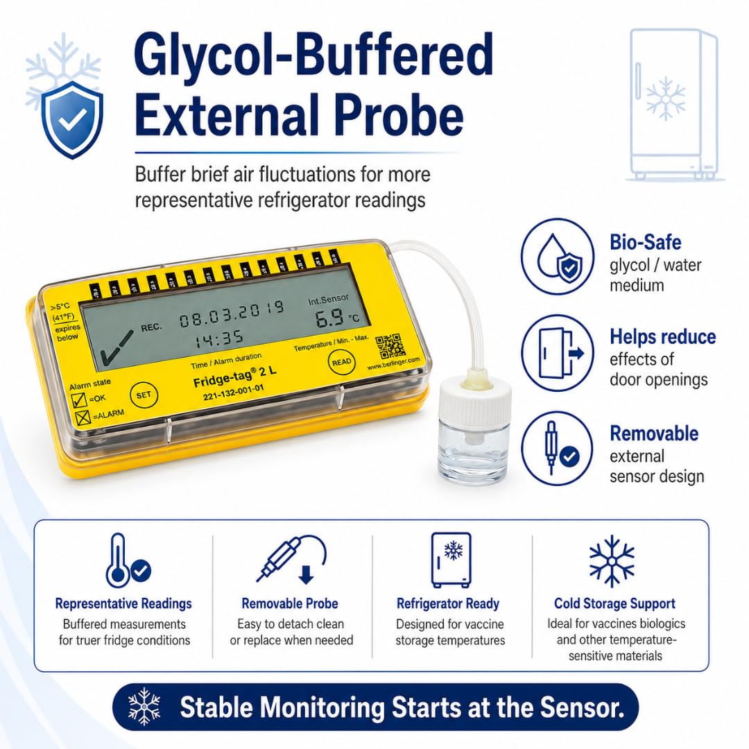 Fridge-tag 2L Vaccine Temperature Data Logger with NIST Traceable Probe