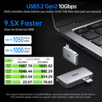 SSK USB-C Drive 1TB Portable SSD External Solid State Drive Up to 1050MB/s