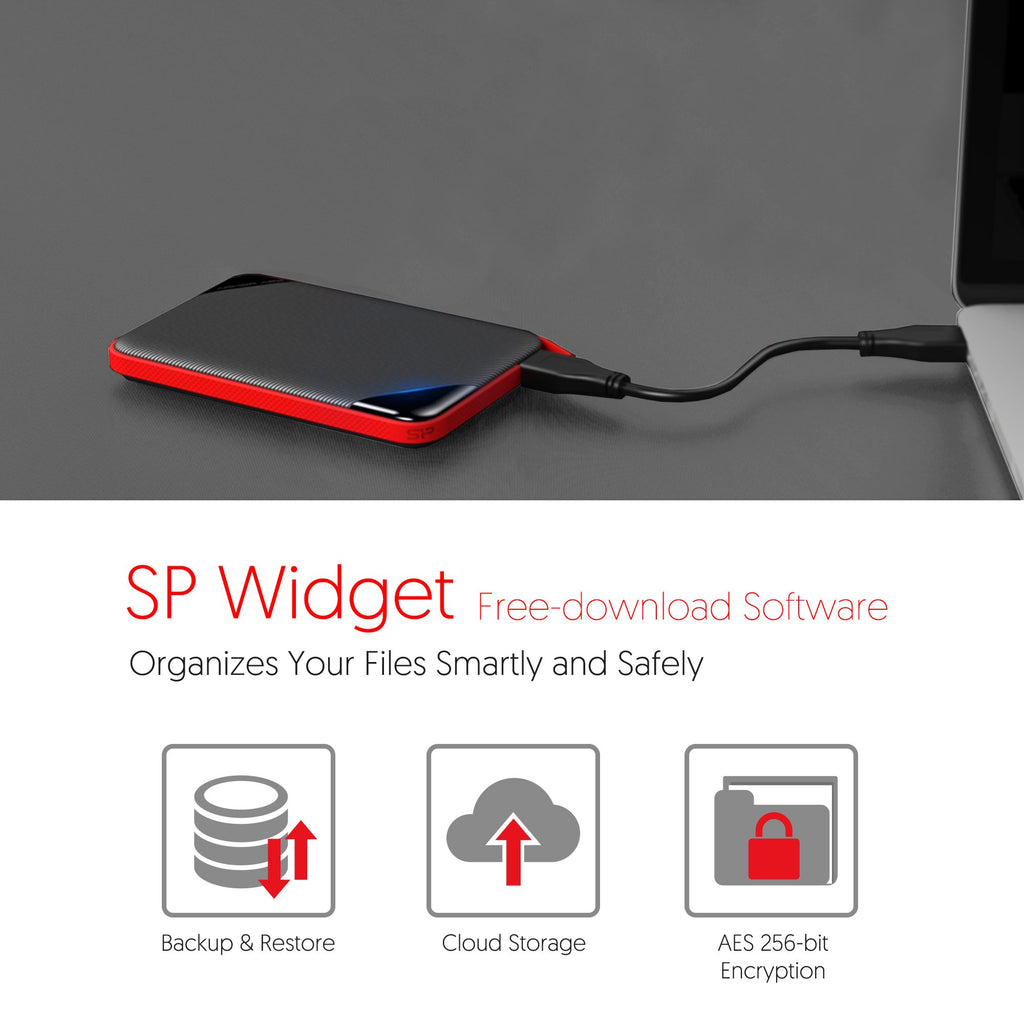 Silicon Power 4TB Rugged Armor A62L Shockproof/ IPX4 Water-Resistant/Dustproof/Anti-Scratch USB 3.0 2.5" External Hard Drive