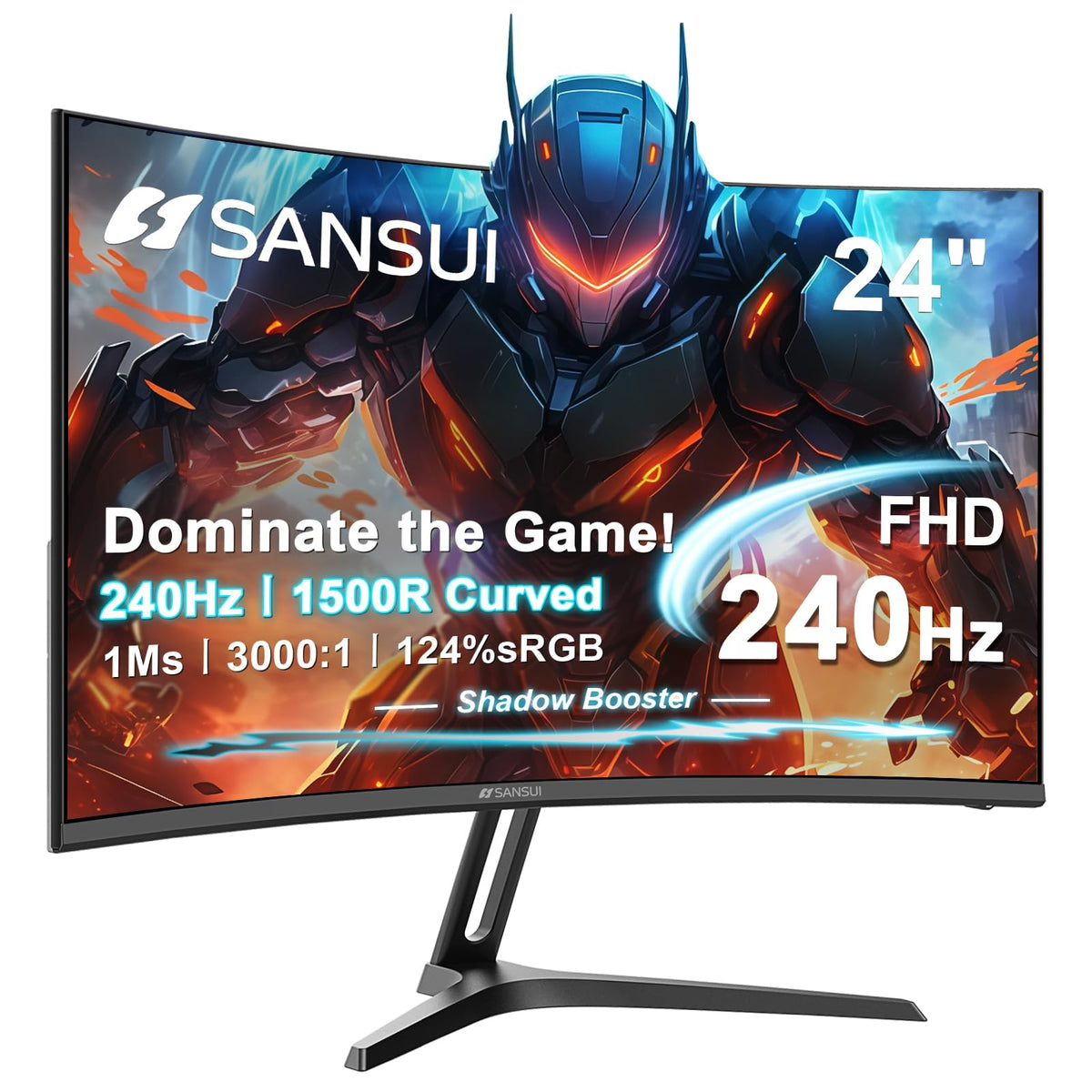SANSUI Gaming Monitor 27 inch 1440p 200Hz 180Hz Computer Monitor