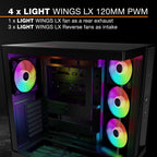 be quiet! Light Base 500 LX Black PC Case, Fully Windowed Front and Side