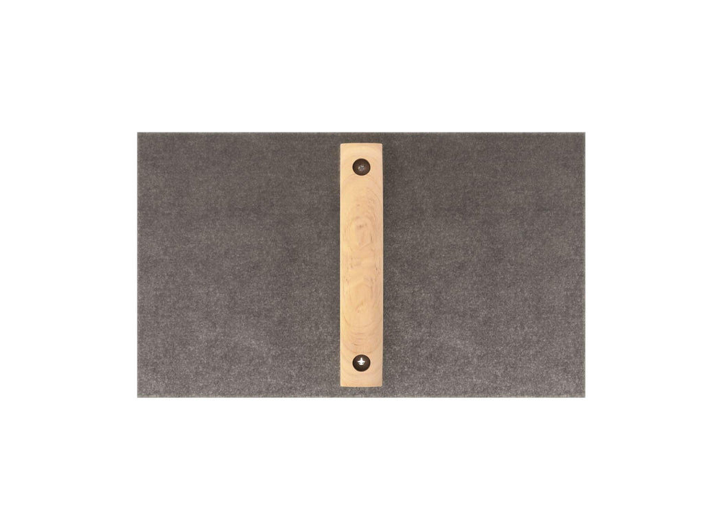 Bon Rumble Strip Hand Float 13 1/2 in. x 7 1/4 in. Cast Aluminum Concrete Float with Wood Handle, 1 in. Radius Wave Pattern Tool for Highway Shoulder and Median Work