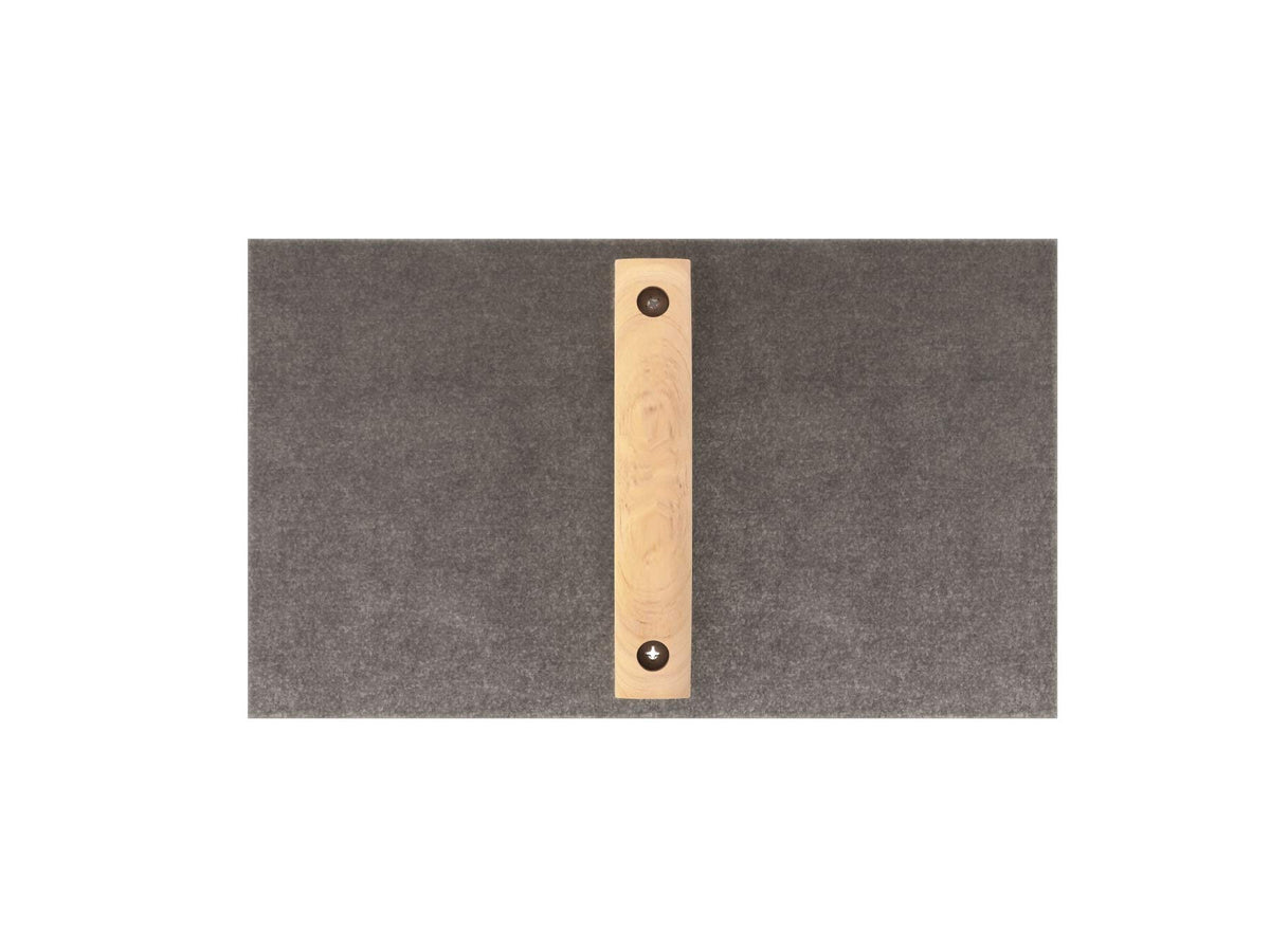 Bon Rumble Strip Hand Float 13 1/2 in. x 7 1/4 in. Cast Aluminum Concrete Float with Wood Handle, 1 in. Radius Wave Pattern Tool for Highway Shoulder and Median Work