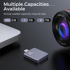 1TB Video Editing SSD 20Gbps USB-C External Drive for iPhone16 Pro