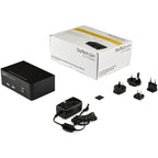 StarTech 2-Port Dual-Monitor DisplayPort KVM Switch, USB Hub, Audio, TAA