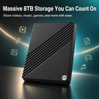 8TB External Hard Drive Portable,USB 3.0 for PC Mac Laptop Desktop HDD