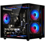 suevery Pre Built Gaming PC Bundle AMD Ryzen7 Desktop Computer Black