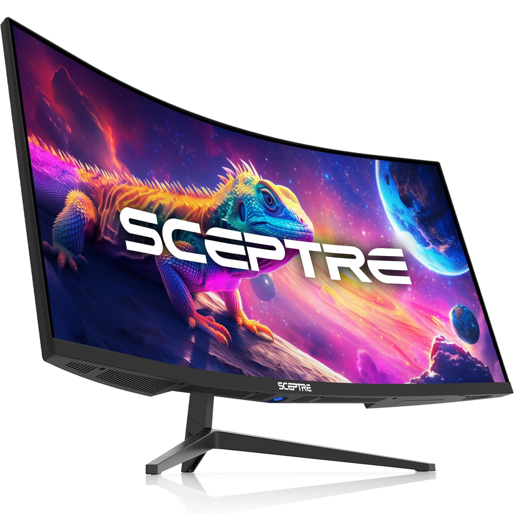 Sceptre 34-inch Curved ultrawide WQHD Monitor (3440 × 1440), R1500, up to 180Hz/165Hz, DisplayPort x2, 99% sRGB, 1ms, Built-in Speakers, Machine Black, 2025 (C345B-QUT168)