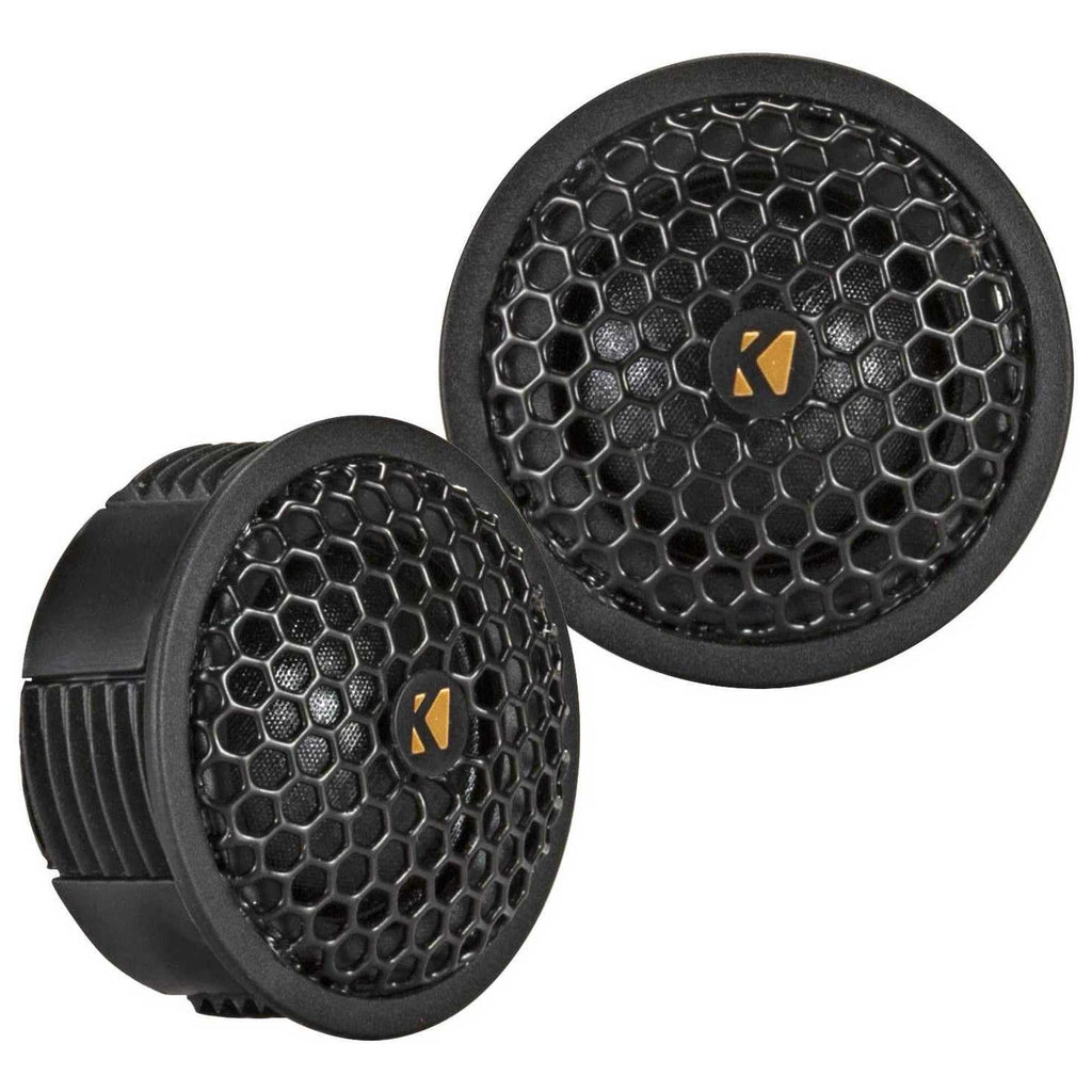 KICKER 51KSS6804 Component Speaker System, 2-Way Design, Two - 6" x 8" Woofers, Two - 1" Tweeters, Two - External 12dB Crossovers, 125 Watts RMS, 250 Watts Peak (Renewed)