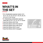 Teng Tools 32 Piece Metric Wrench and File Set FOAM4X4 Tray - TTEX32