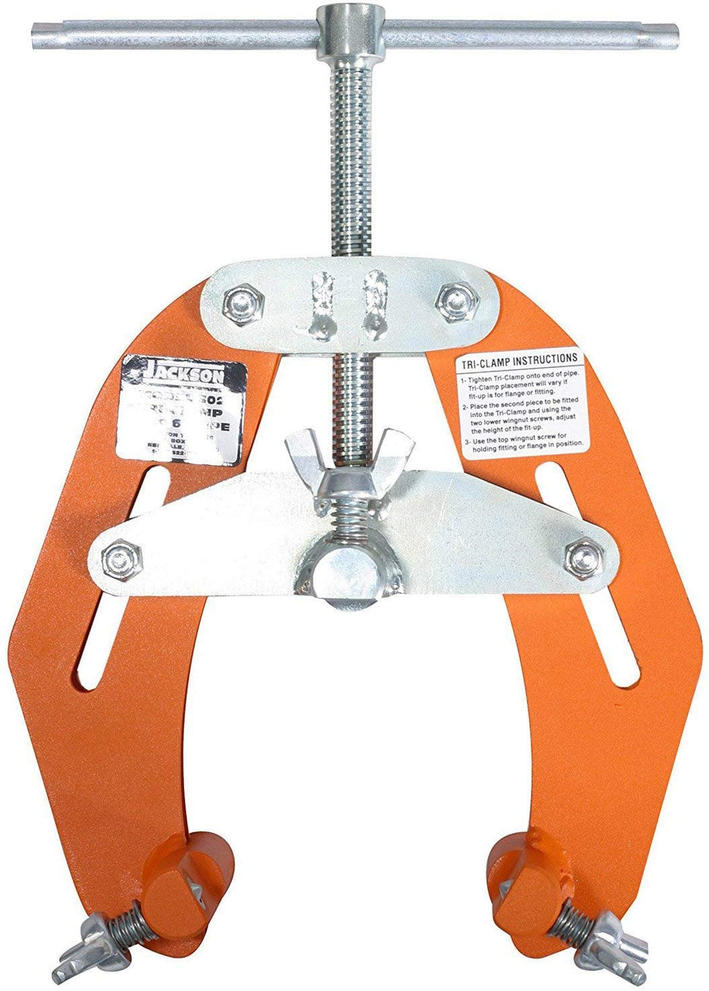 JACKSON TOOL 302 Tri-Clamp - 2”-6” Diameter Pipe Alignment Tool with Durable Steel Frame & Lightweight Design, Medium