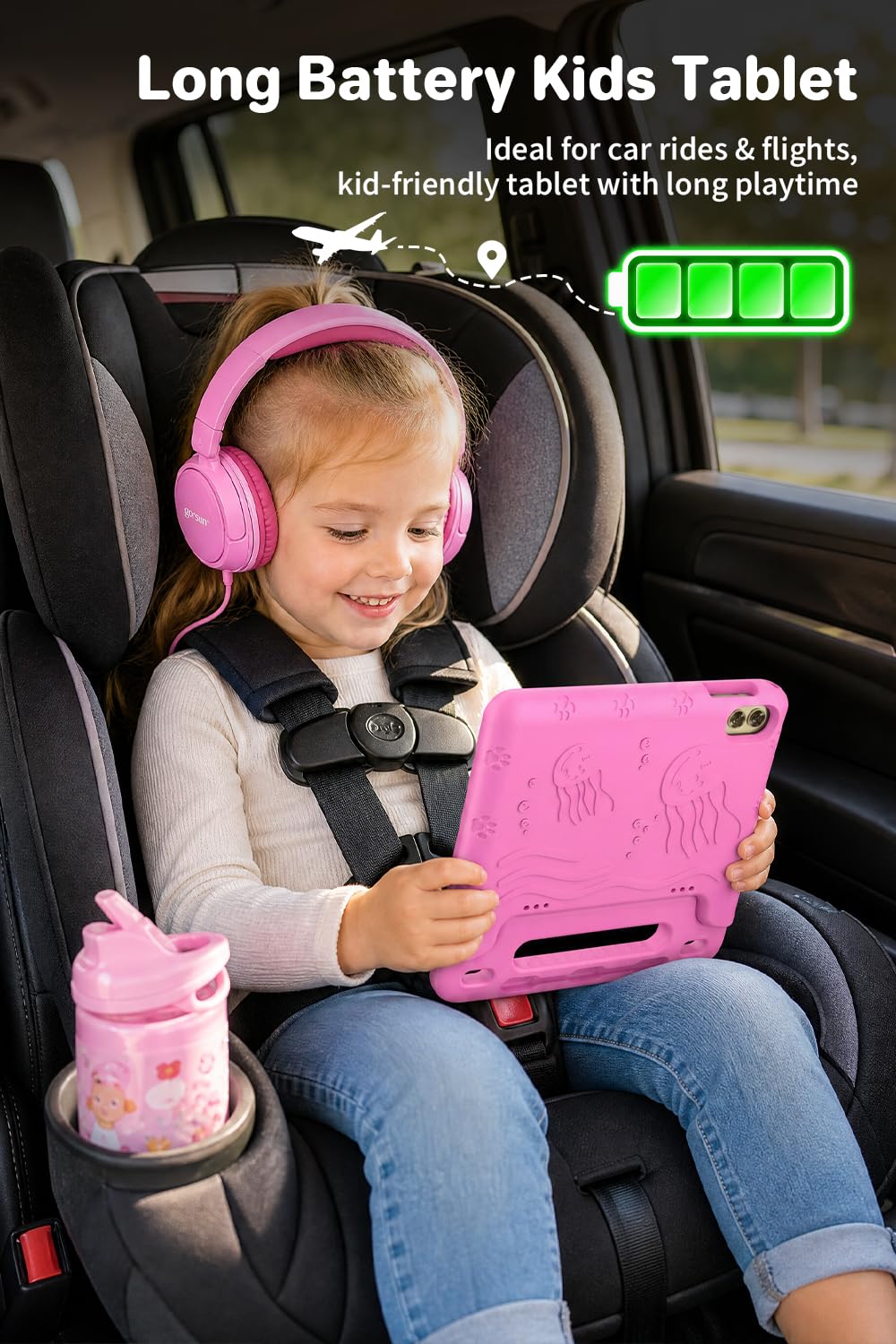 10" Kids Tablet Bundle, Android 16, Keyboard, Mouse, Headphones & Case