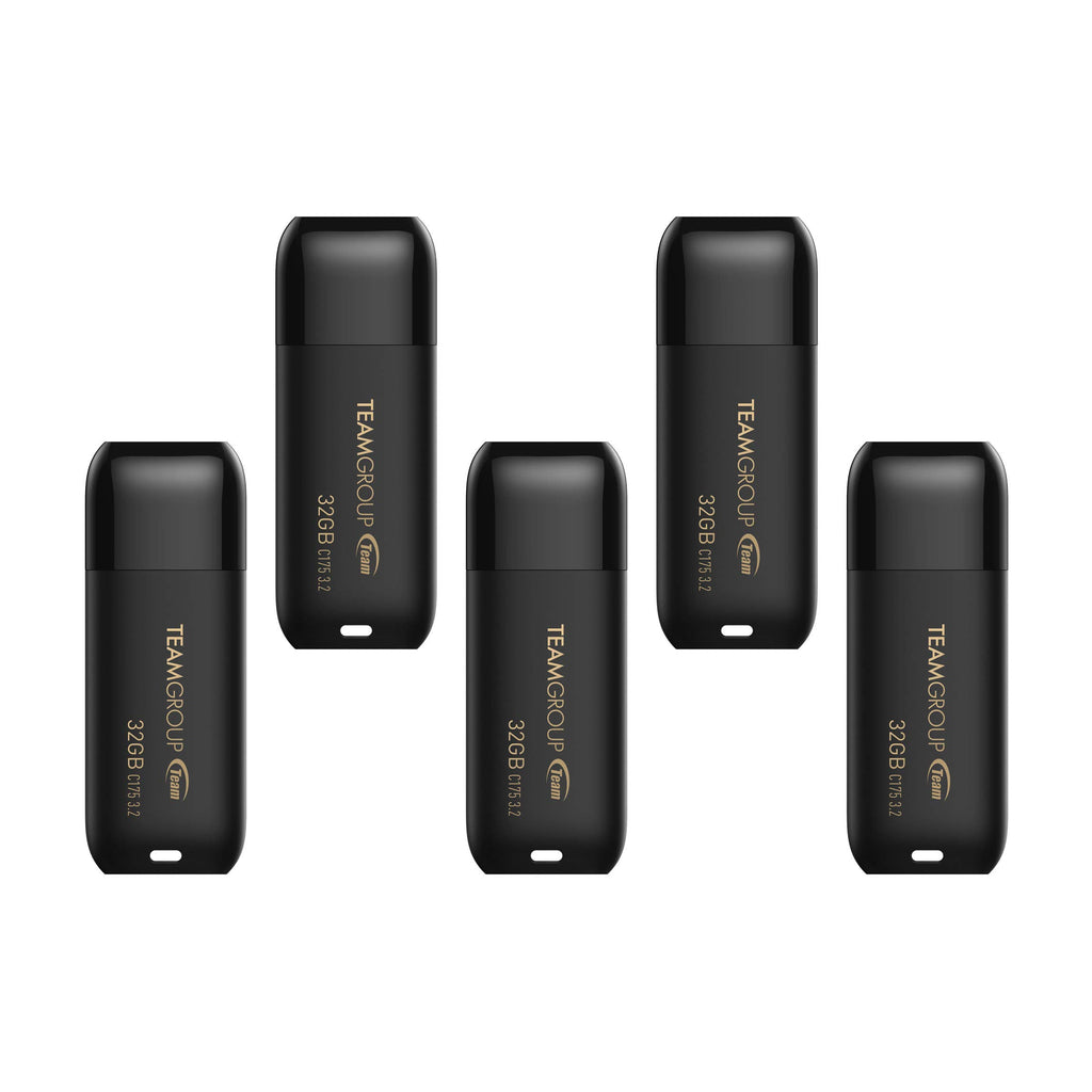 TEAMGROUP C175 1TB USB 3.2 Gen 1 (USB 3.1/3.0) Read 100MB/s Flash Thumb Drive, External Data Storage Memory Stick Compatible with Computer/Laptop/Desktop/PC Matte Black TC17531TBB01
