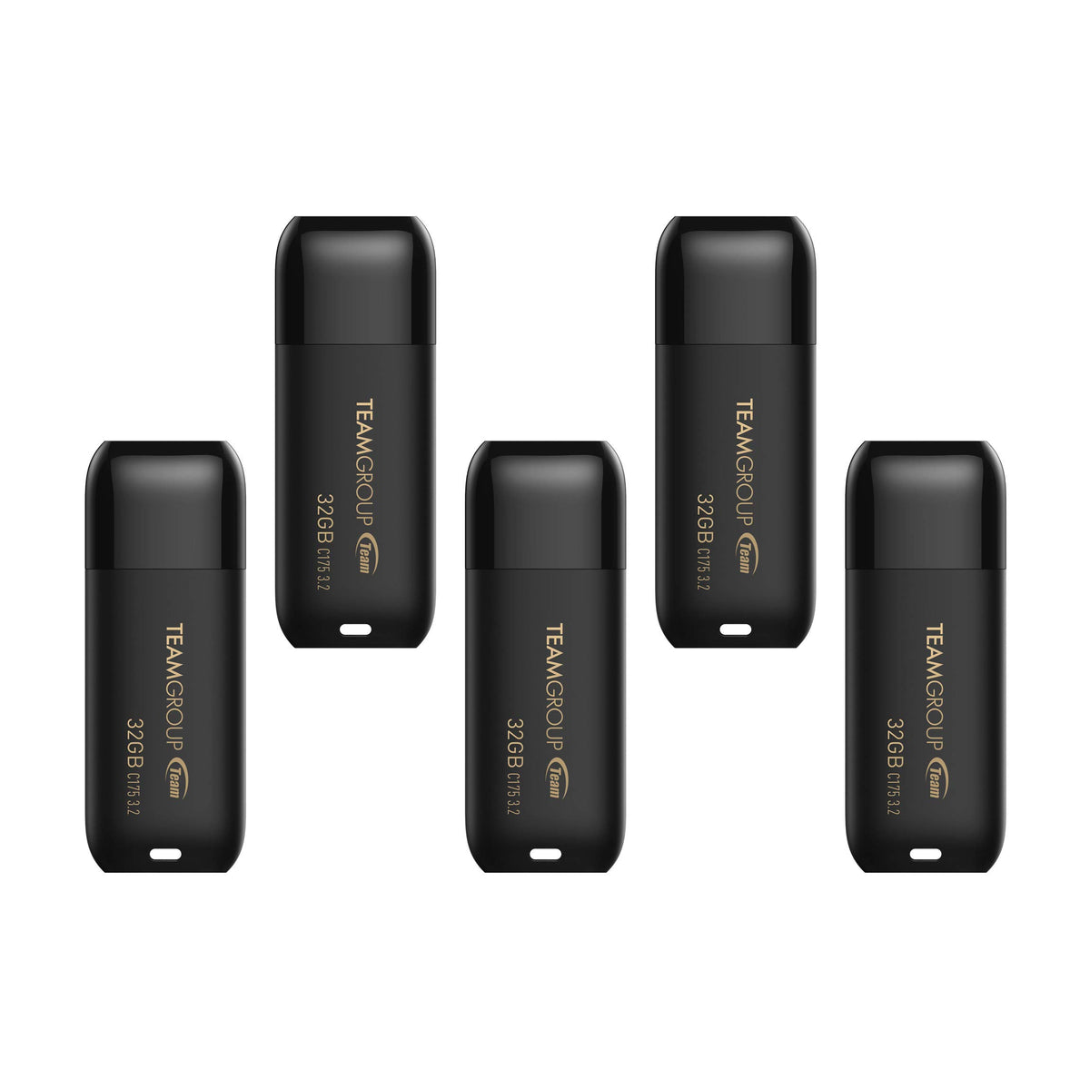 TEAMGROUP C175 1TB USB 3.2 Gen 1 (USB 3.1/3.0) Read 100MB/s Flash Thumb Drive, External Data Storage Memory Stick Compatible with Computer/Laptop/Desktop/PC Matte Black TC17531TBB01