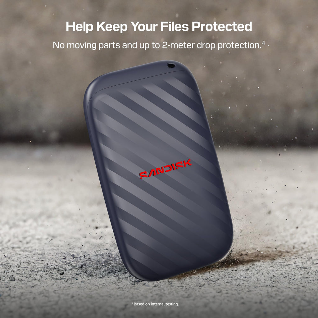Sandisk 1TB Portable Drive, Up to 600MB/s Read Speeds - Black