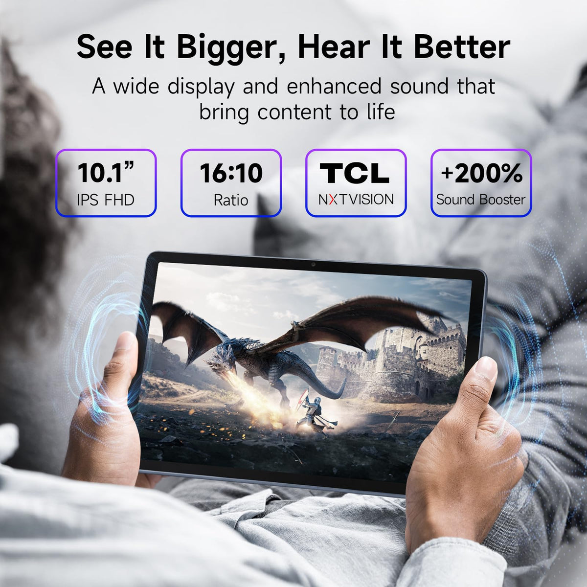 TCL TAB 10 Gen 4 Android Tablet, 10.1" FHD Display, 4+128GB
