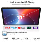 Tablet 11 Inch, Android 16 Tablet with Octa Core Processor, 24GB+ 128GB (Up to 2TB), Gemini AI Tablets, 90Hz Display with 8000mAh Battery, 4-Year Warranty for Work, Study, Travel & Gaming (Gray)