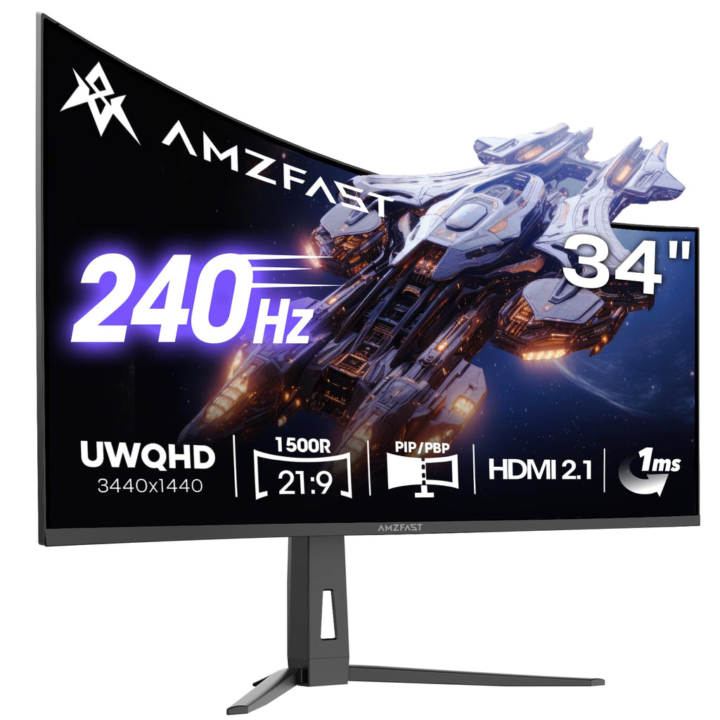Amzfast 25 Inch White Gaming Monitor 320Hz/300Hz/240Hz, FHD 1080P 1ms Fast IPS Monitor, 12 Months Warranty (DP Cable) TÜV Rheinland Eye Care | AI Crosshair, Night Vision Function, AMZG25F6F