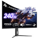 Amzfast 25 Inch White Gaming Monitor 320Hz/300Hz/240Hz, FHD 1080P 1ms Fast IPS Monitor, 12 Months Warranty (DP Cable) TÜV Rheinland Eye Care | AI Crosshair, Night Vision Function, AMZG25F6F
