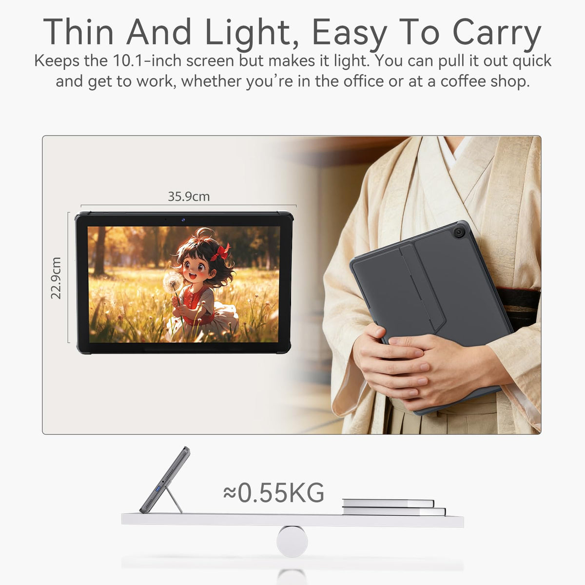 2 in 1 Laptop Computer Win 11 Pro Office for Home Student Business
