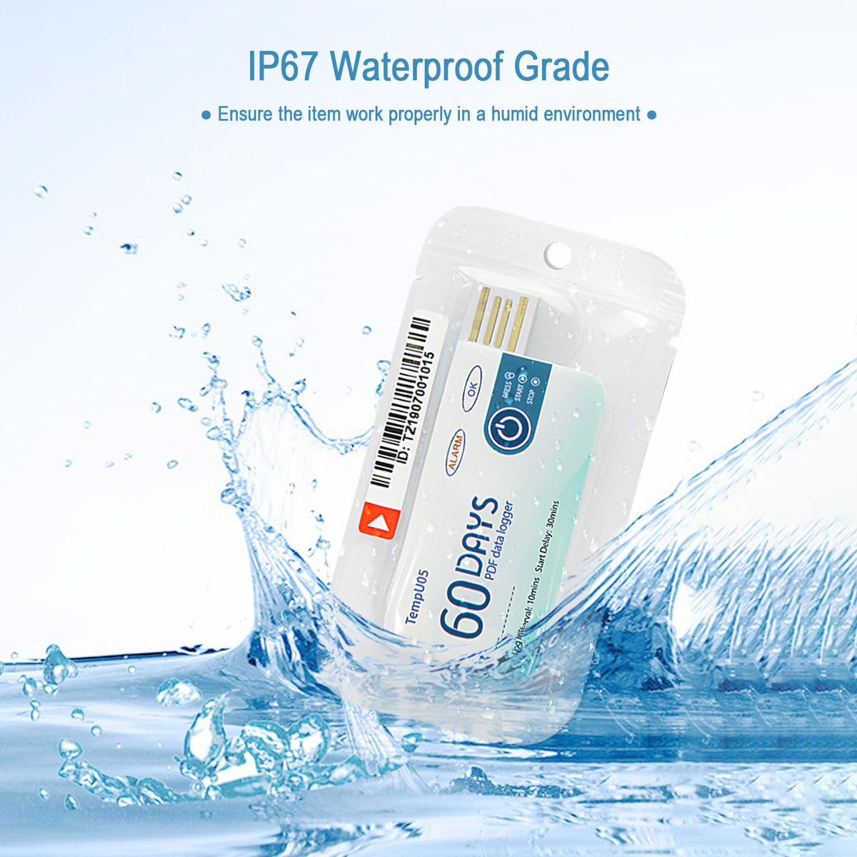 Tzone Temperature Data Logger USB with PDF Report 20 Packs