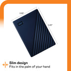 WD 5TB My Passport for Mac, Navy, Portable External Hard Drive with backup software and password protection, USB 3.1/USB 3.0 compatible - WDBA2F0050BBL-WESN