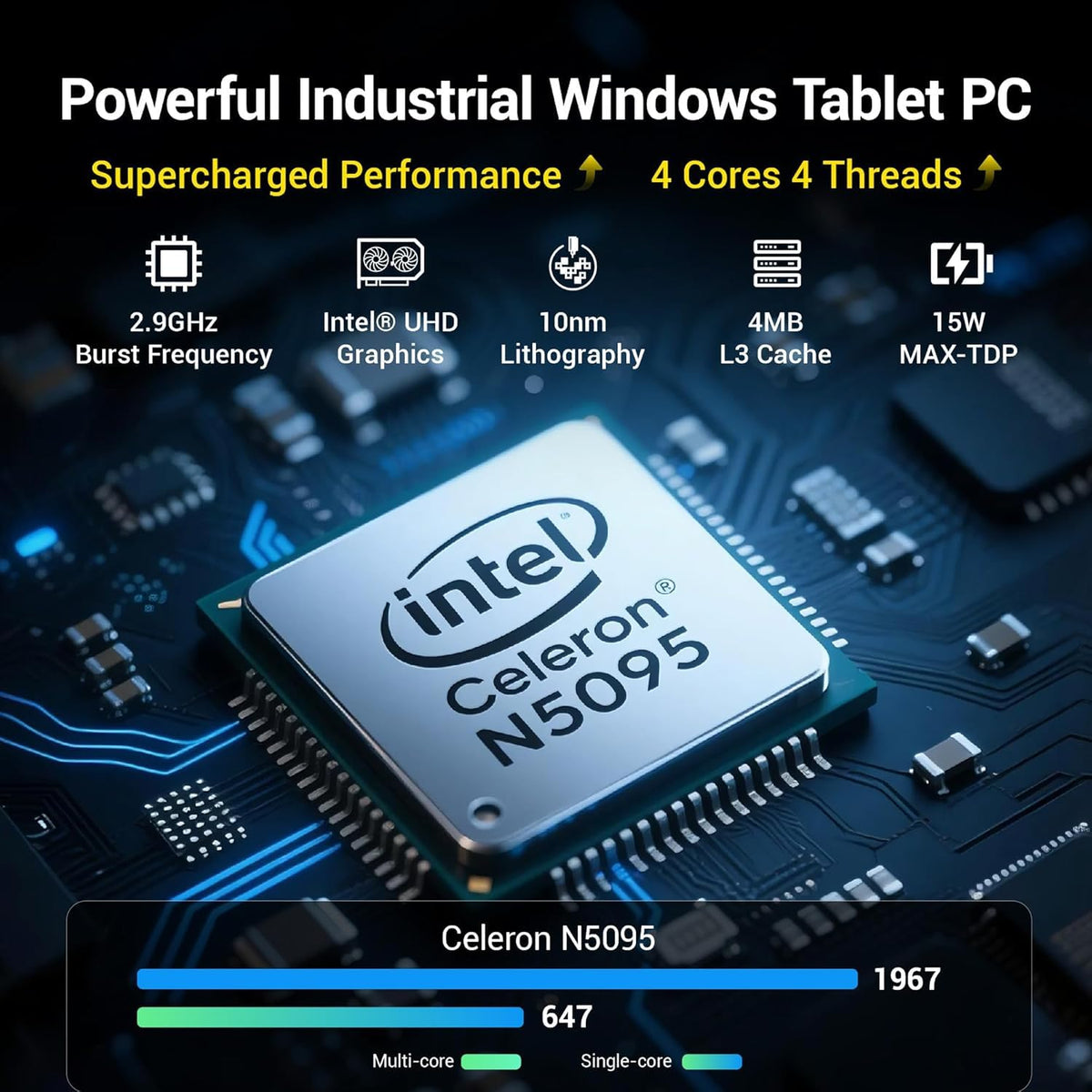 All-in-One Panel PC Industrial Touchscreen Tablet 15.6", Fanless Embedded Panel Computer Win11 Pro N5095 8GB RAM 128GB ROM, Tablet PC 1920 * 1080 IPS, 4xUSB3.0, Full FunctionType-C, HDMI, LAN