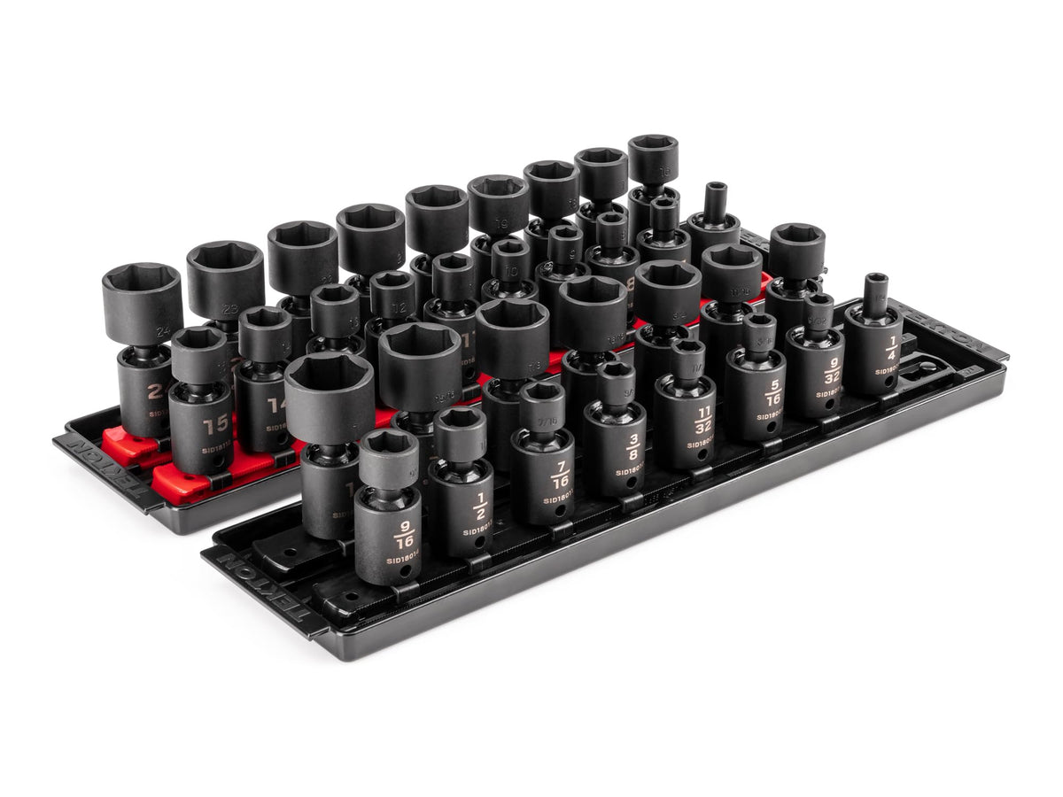 TEKTON 3/8 Inch Drive Universal Joint Impact Socket Set | SID97003