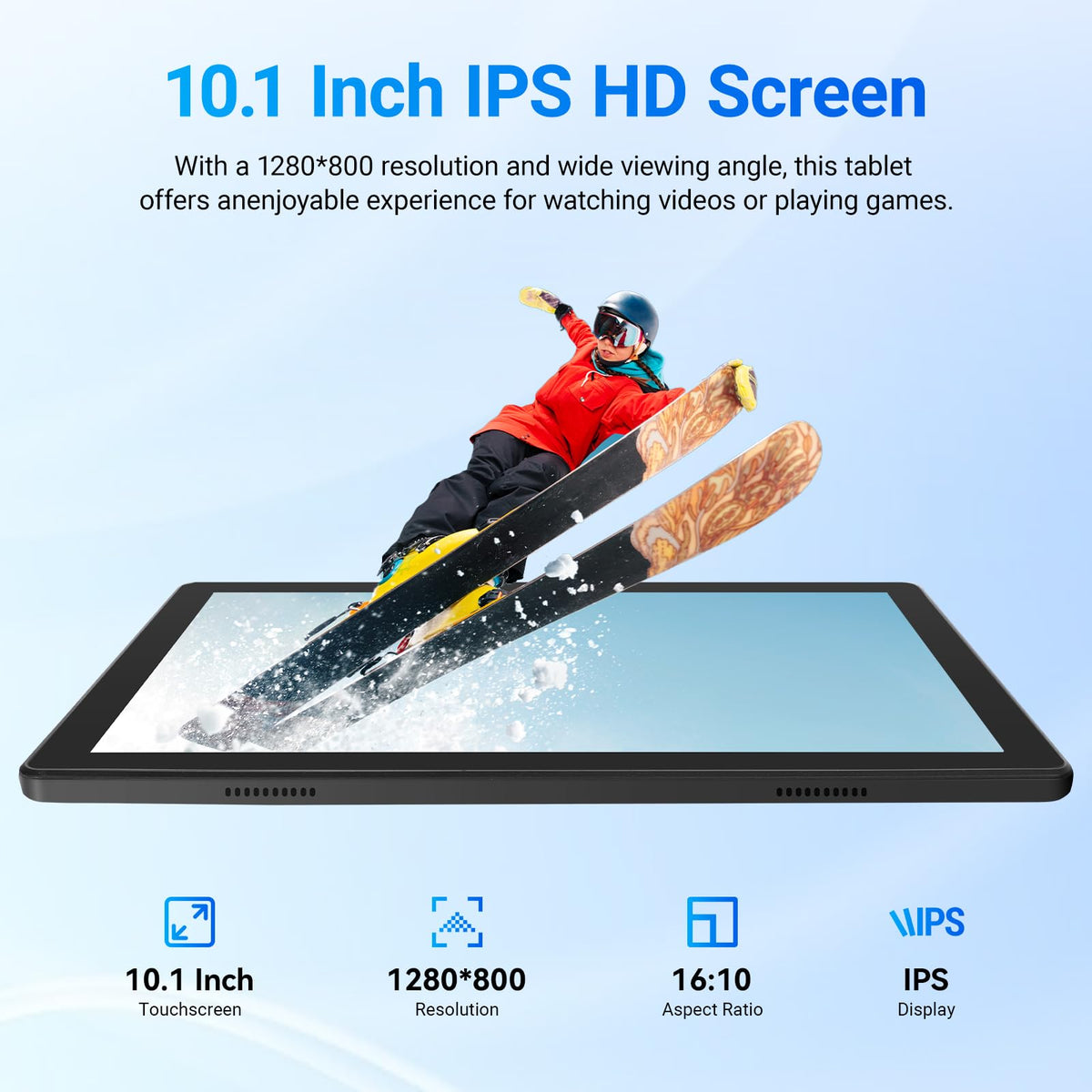 Tablet, 10.1" Android 16 Tablet, 24GB RAM 64GB ROM 1TB Expand