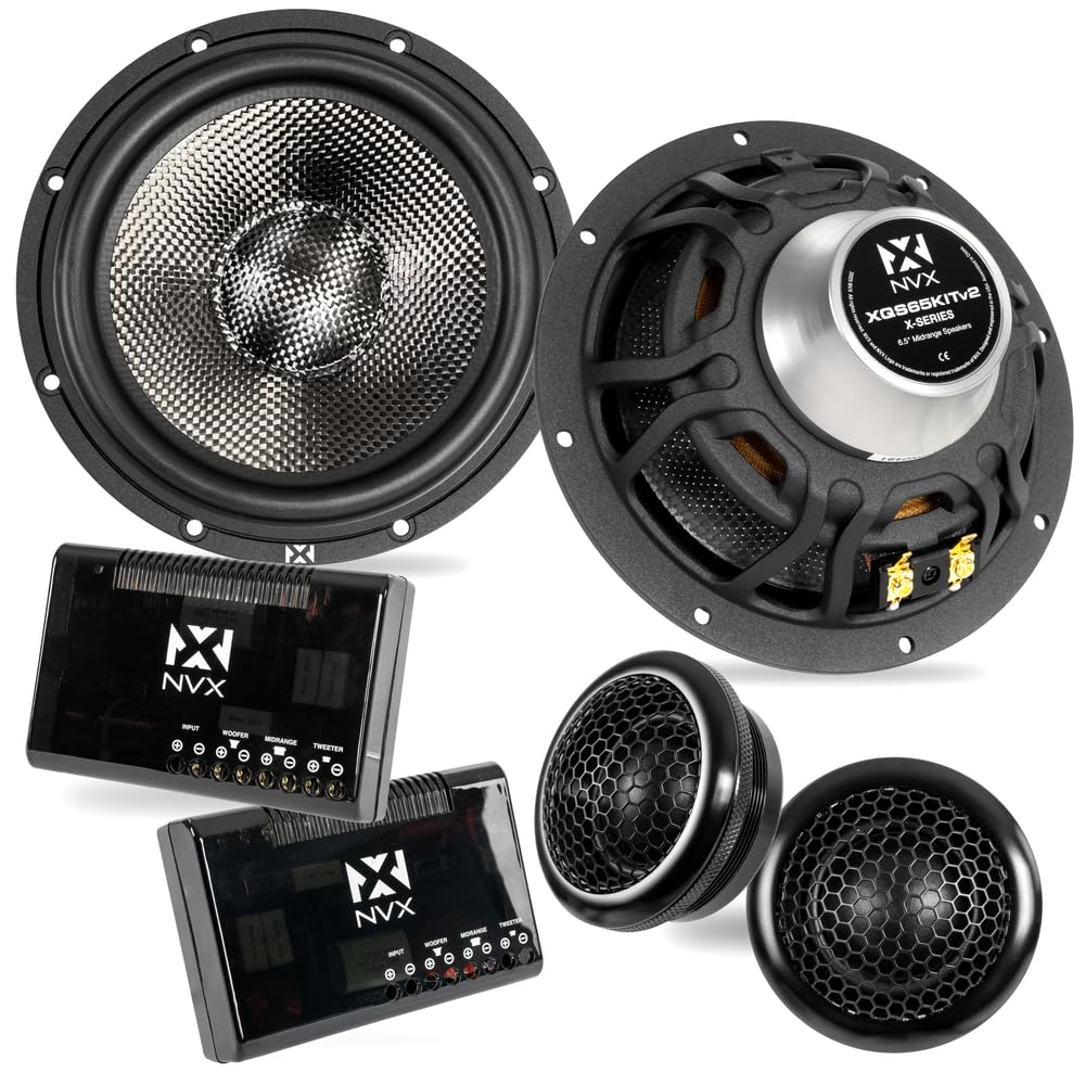 NVX XQS65KITv2 6.5" XQ-Series 2-Way Component Car Speakers