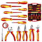 WEDO 13PCS 1000V Insulated Tool Set, Screwdriver & Pliers Set, Magnetic VDE Tools for Electrician, Repair Bag, Home Improvement DIY Tools