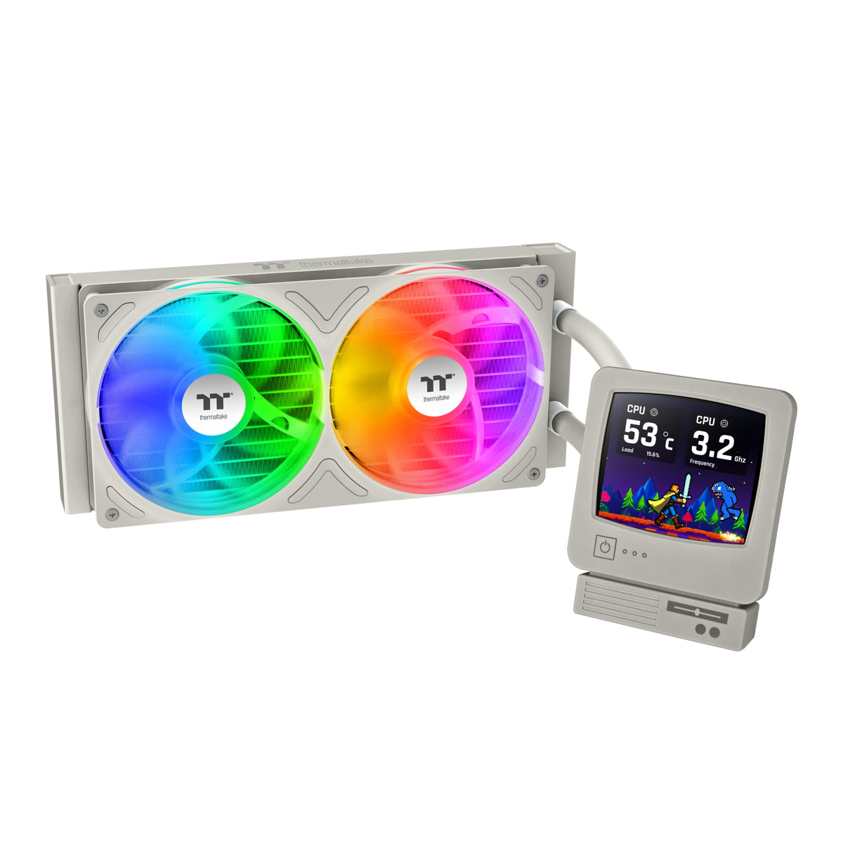Thermaltake Retro 240 Ultra ARGB CPU Liquid Cooler ~ Beige
