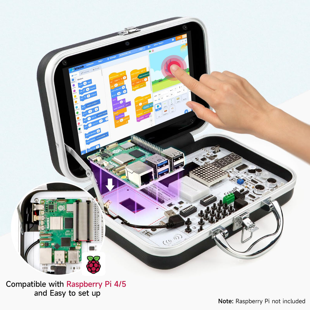 ELECROW CrowPi Case Kit for Raspberry Pi 5, 9-Inch Display