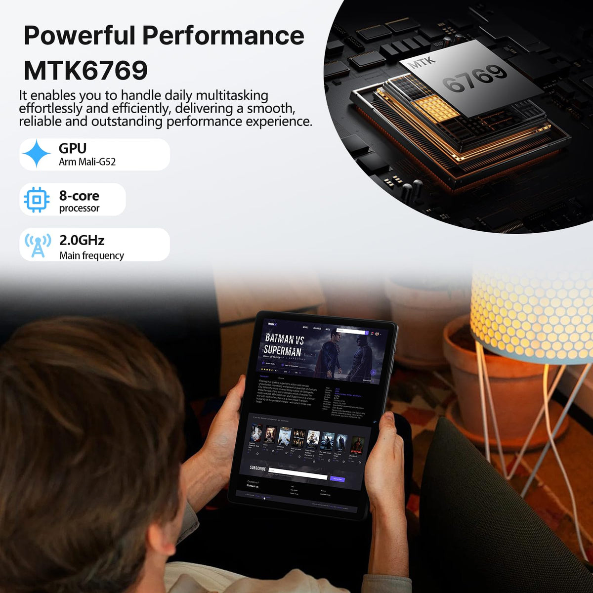 Android 16 Tablet 2026 Latest 10 Inch Tablet Octa-Core Processor AI Gemini 12GB RAM + 64GB ROM + 1TB Expand,7000mAh Battery,5GWiFi,8+13MP Camera 2in1 Tablets with Keyboard,Case,Mouse,Stylus